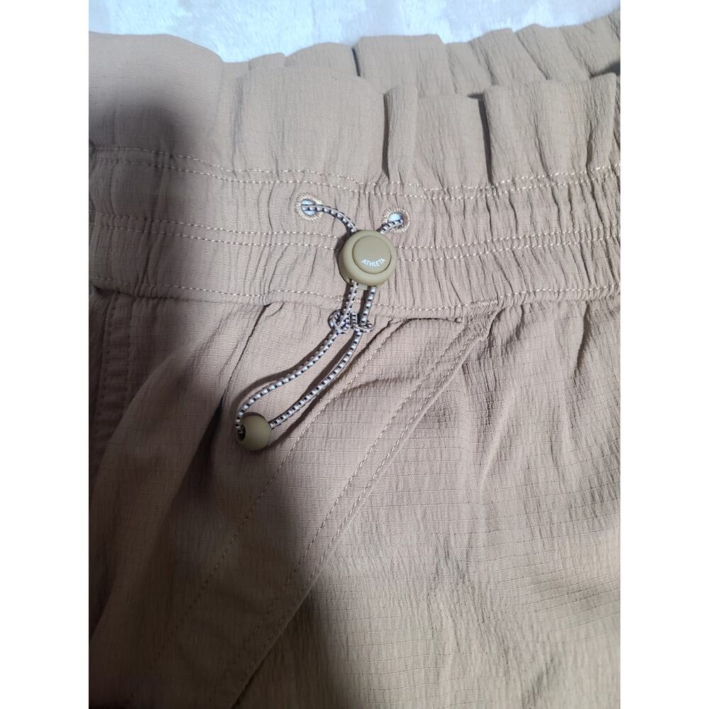 Athleta Trekkie Parachute Pant Tan Lightweight Travel Utility Pant Size 4 Petite - Picture 4 of 5
